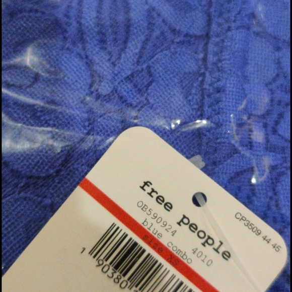 Free People Blue Galloon Racerback Bralette S - Picture 4 of 4